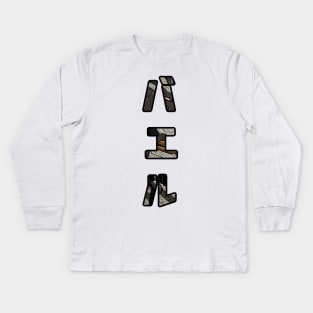 Gundam Bael Kanji Kids Long Sleeve T-Shirt